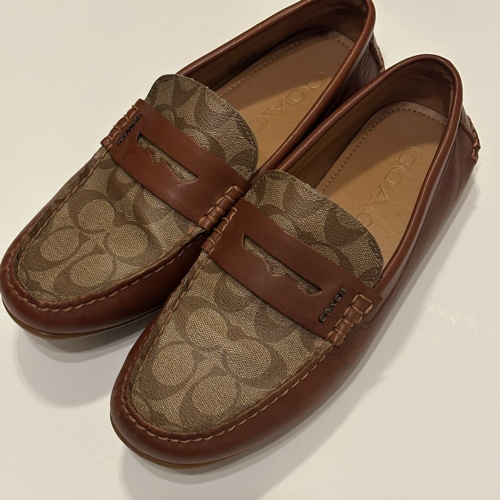 Coach Mott Driver Men's Loafers in Signature Jacquard